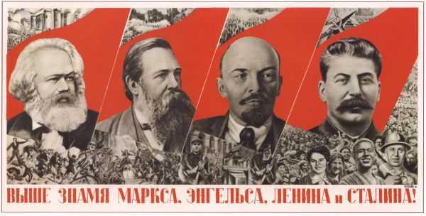 Picture of The high banner of Marx, Engels, Lenin and Stalin!