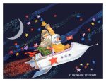 Picture of Happy new year! Soviet Santa Claus is in space