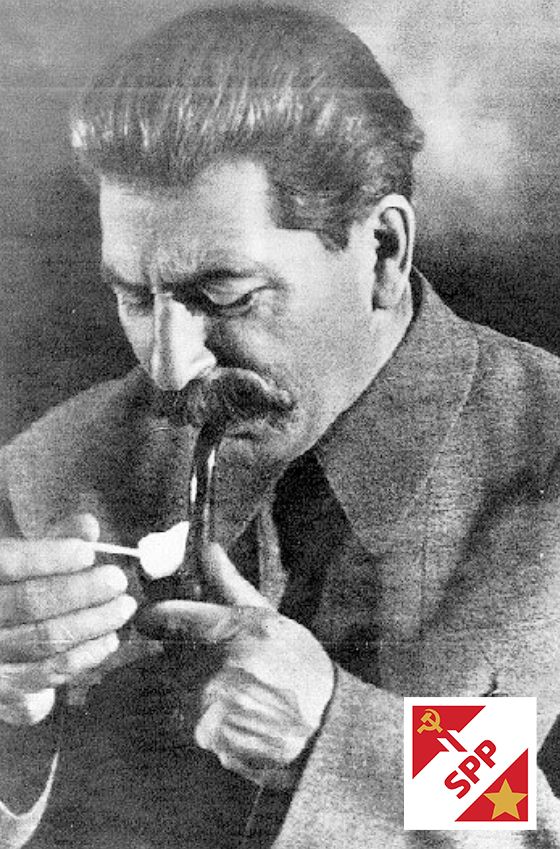 Stalin poster portrait idea with a pipe